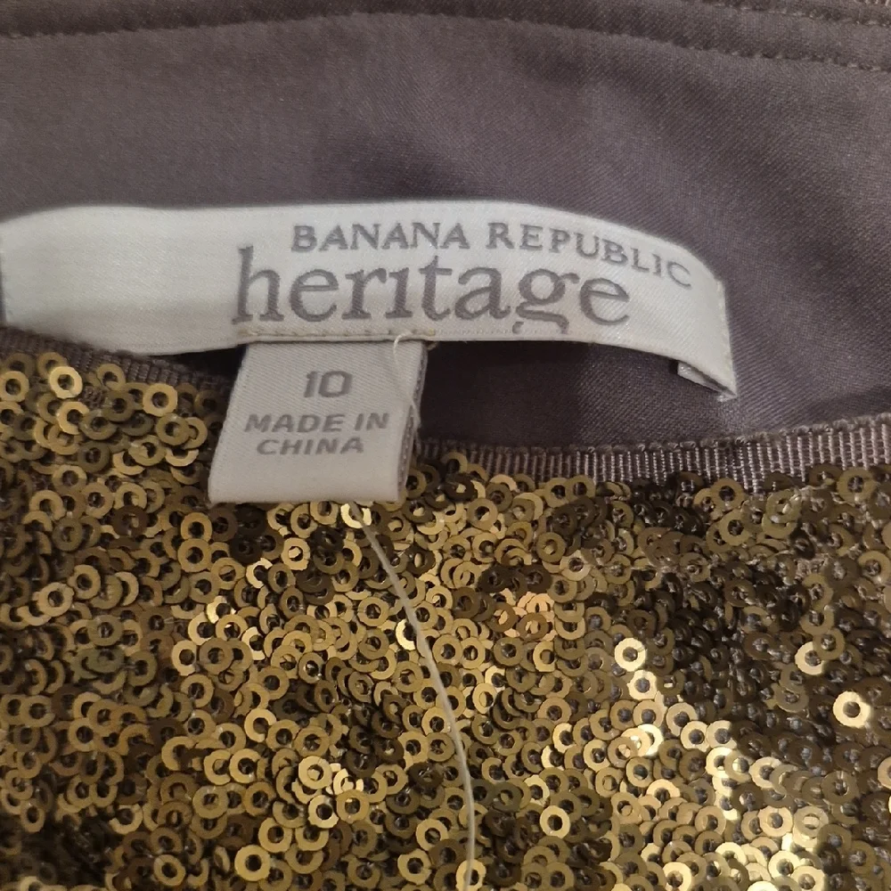 Banana Republic Gold Sequin Pencil Skirt - Picture 4 of 6